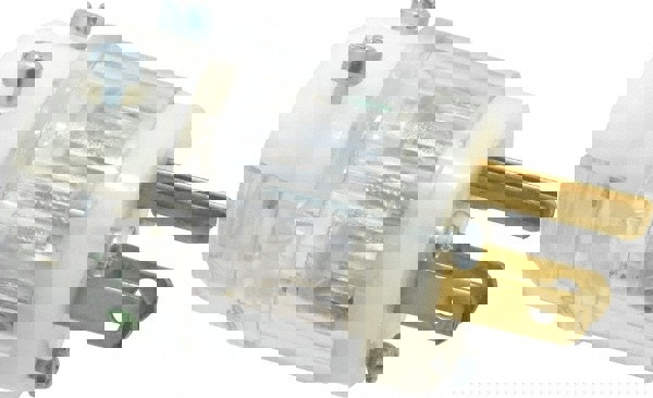 Straight Blade Plug: Hospital, 5-15P, 125VAC, Clear